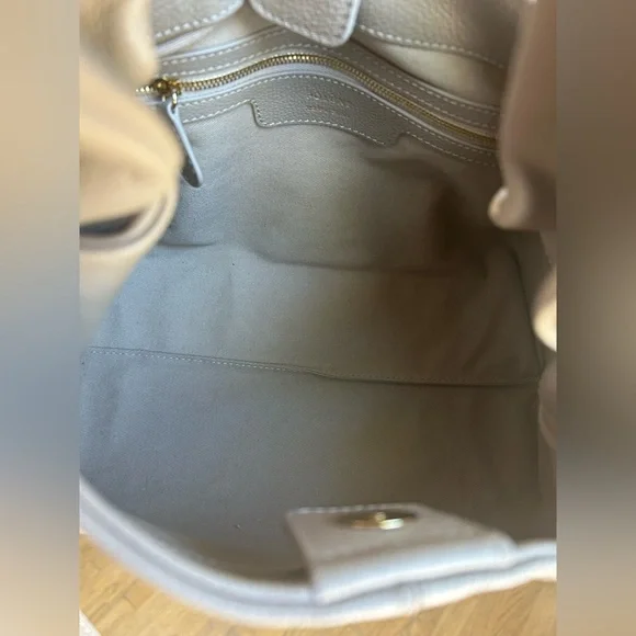 Authentic Polene Numero Neuf handbag in Textured Taupe - Picture 15 of 17